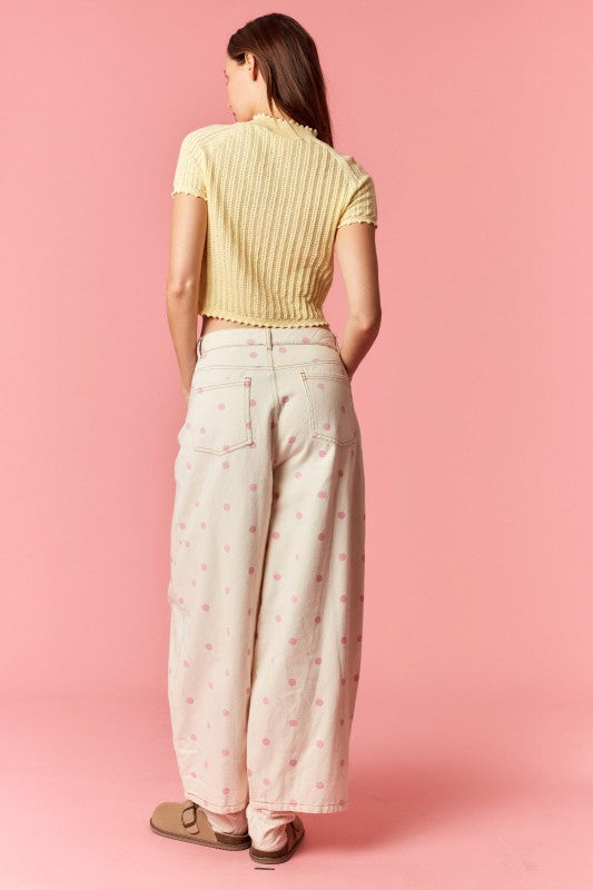 Pink Polka Dot Pants