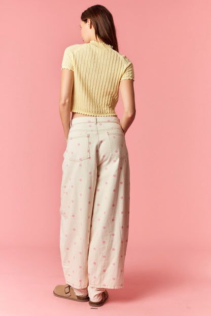 Pink Polka Dot Pants