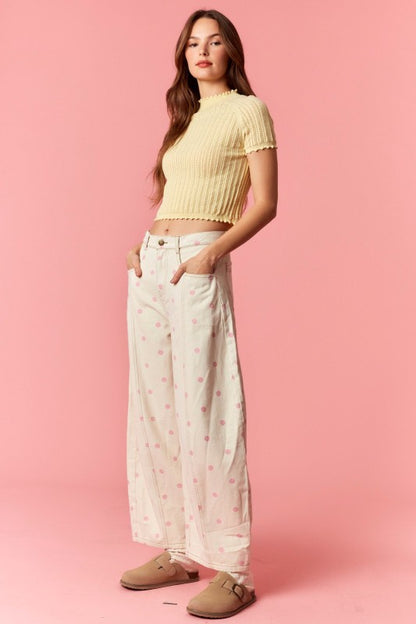 Pink Polka Dot Pants