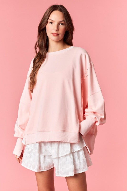 Pink French Terry Sweatshirt