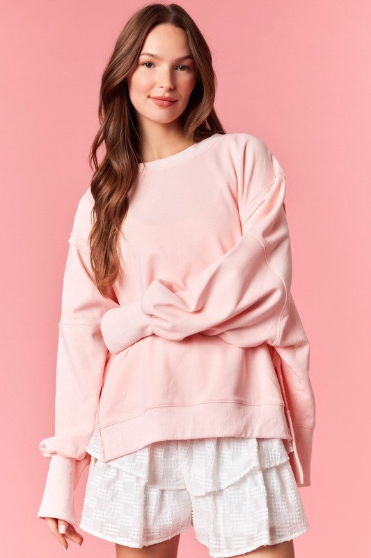 Pink French Terry Sweatshirt