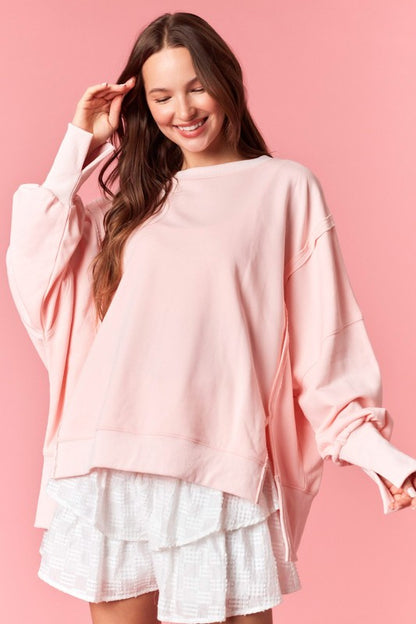 Pink French Terry Sweatshirt
