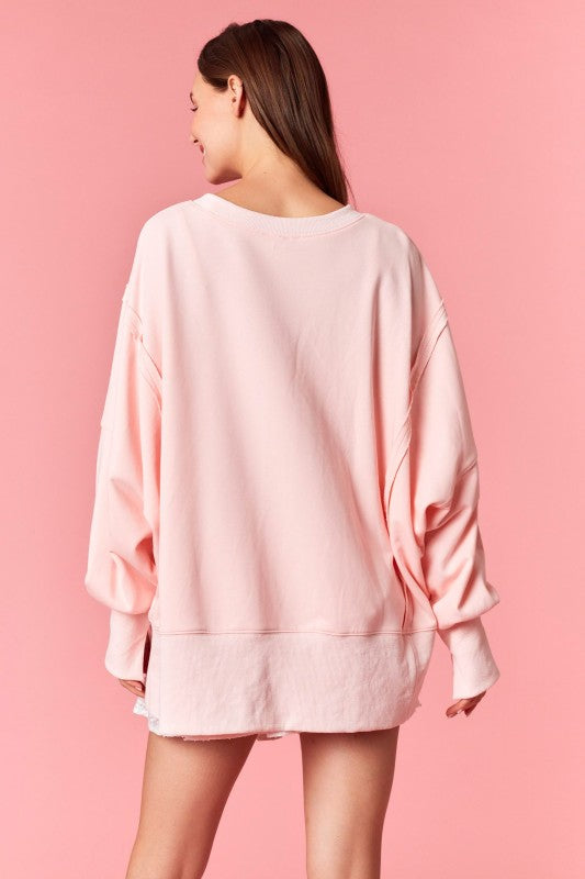 Pink French Terry Sweatshirt
