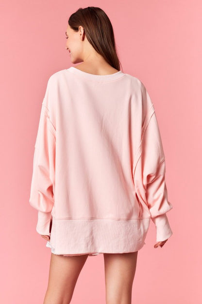 Pink French Terry Sweatshirt