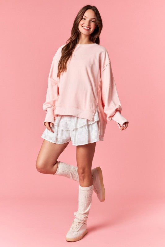 Pink French Terry Sweatshirt