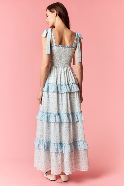 BLUE DITSY FLOWER MAXI