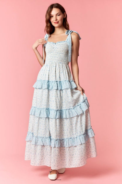 BLUE DITSY FLOWER MAXI