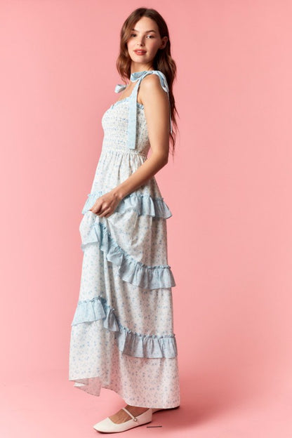 BLUE DITSY FLOWER MAXI