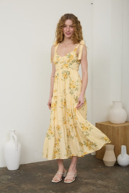 Yellow Scalloped Dress
