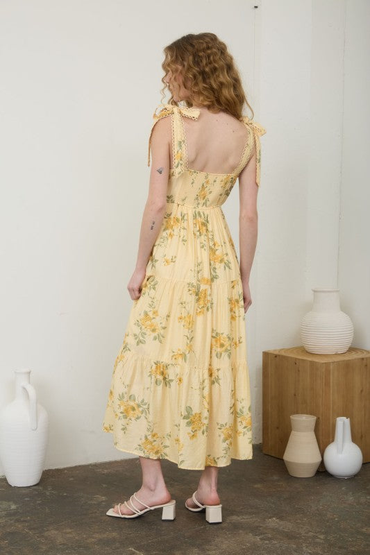 Yellow Scalloped Dress