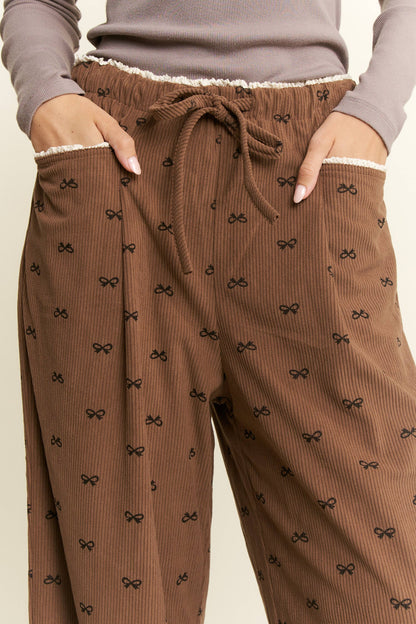 Corduroy Bow Pants