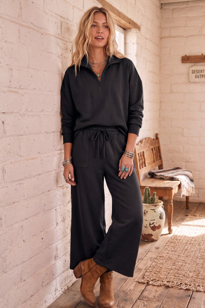 Scuba Half Zip Wide Leg Set