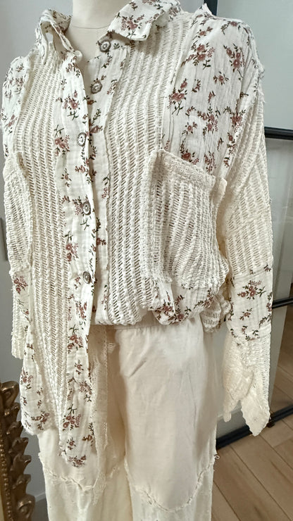 POL Floral Shirt Jacket