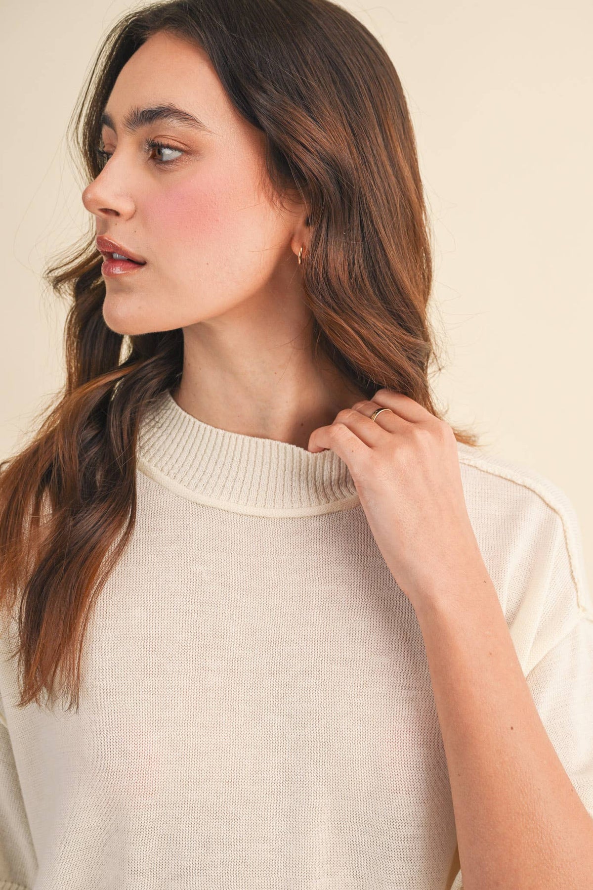 Knit Mockneck Sweater