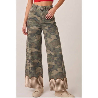 Camo Gingham Pants