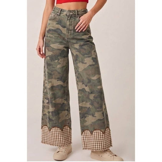 Camo Gingham Pants