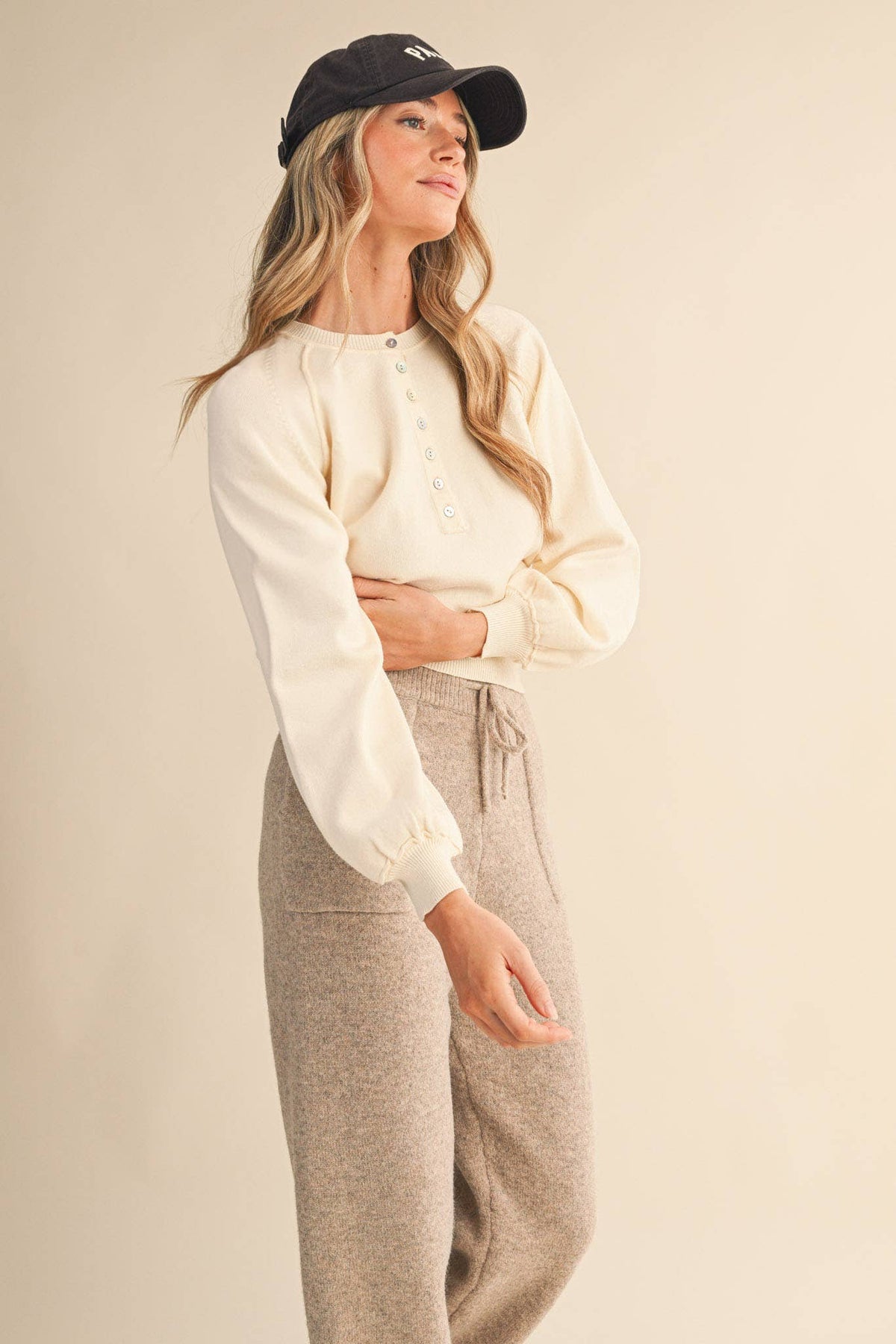 Puff Sleeve Henley