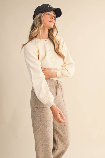 Puff Sleeve Henley
