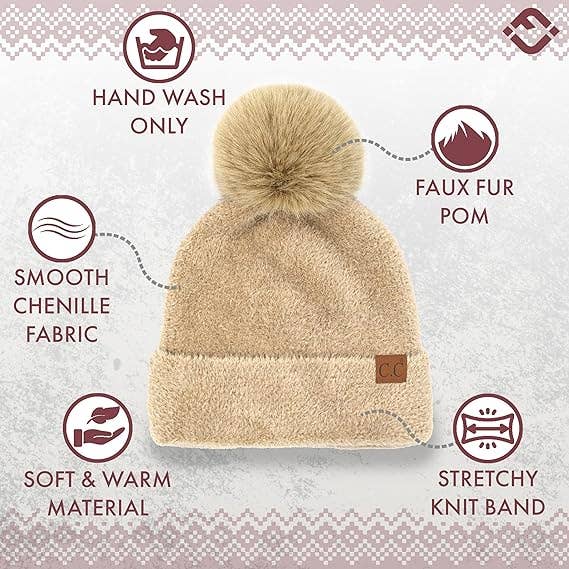 Chenille Winter Pom Beanie