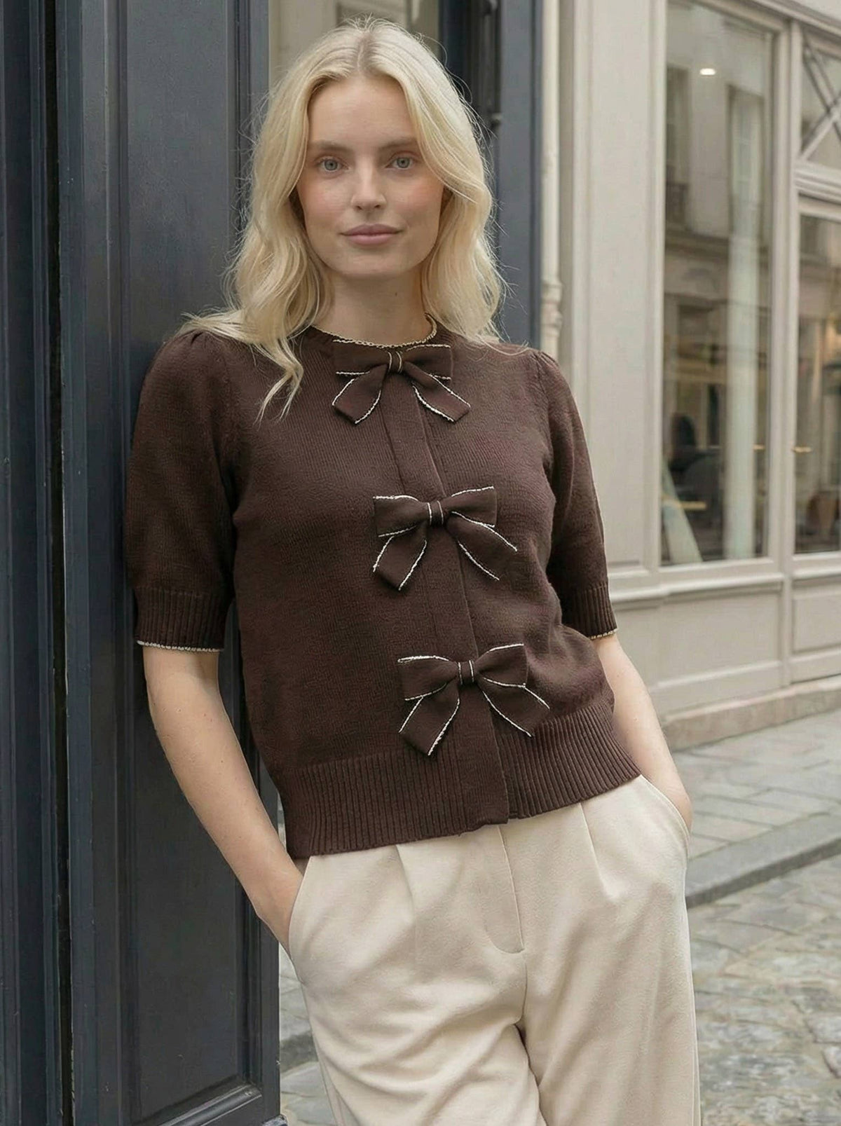 Elegant Bow Sweater