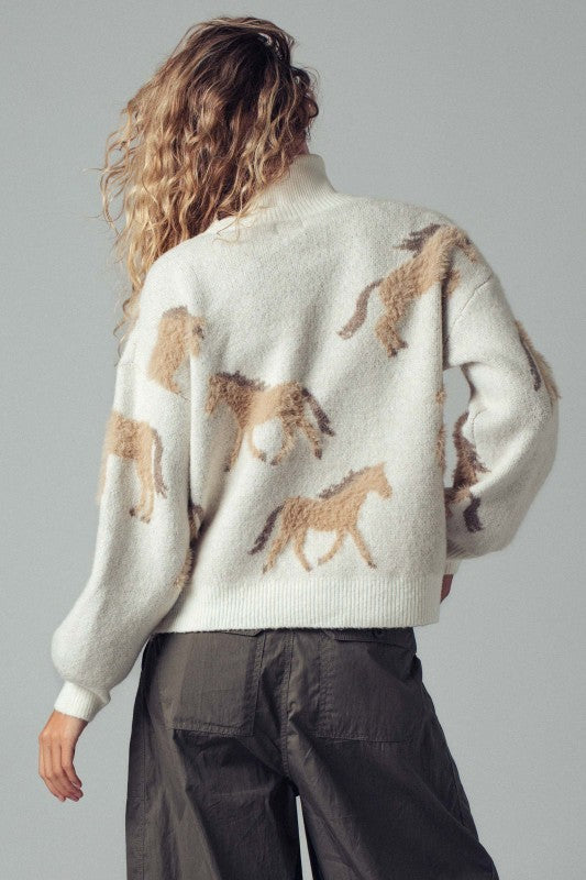 Galloping Horse Knit Sweater
