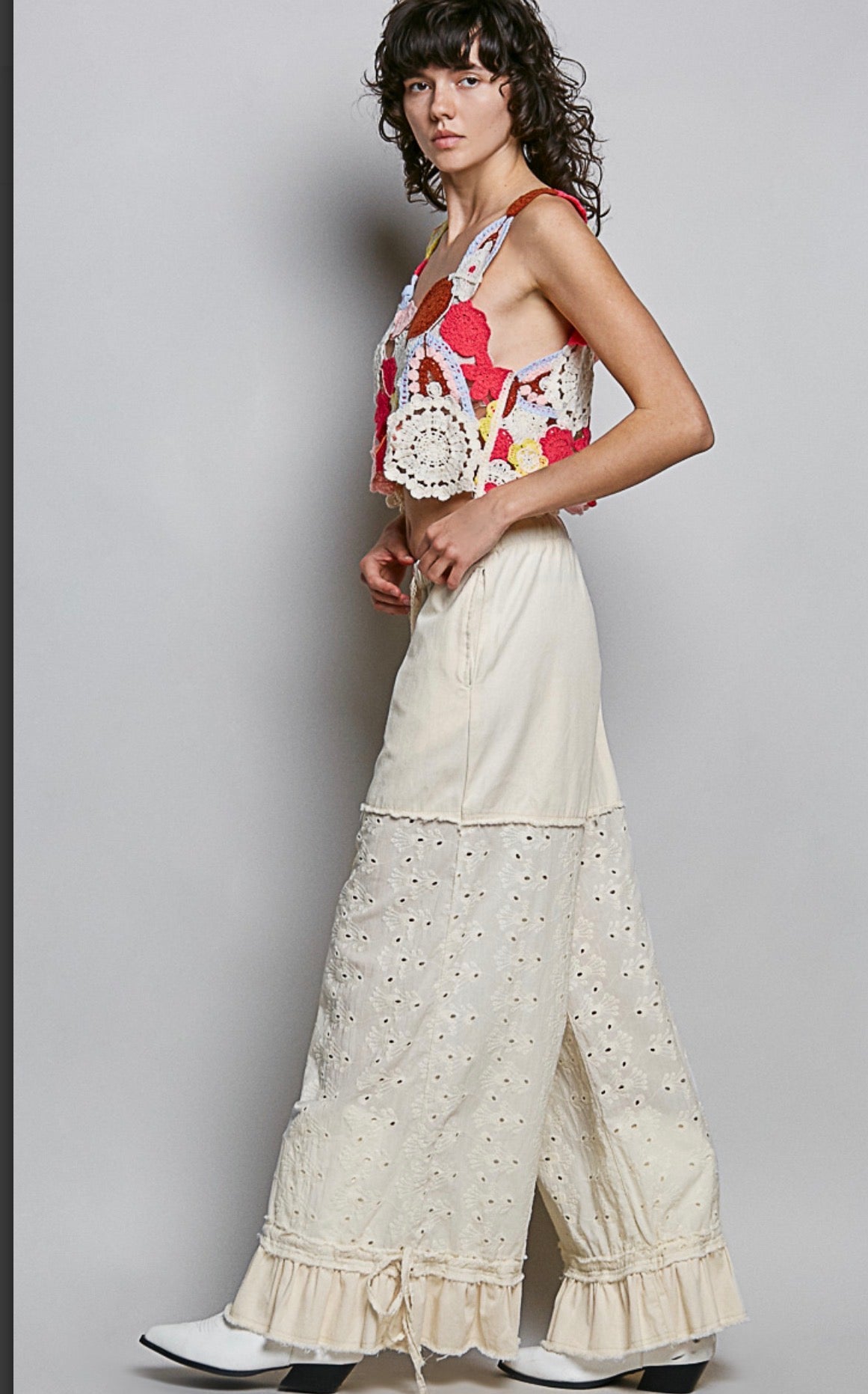 POL Eyelet Twill Pants