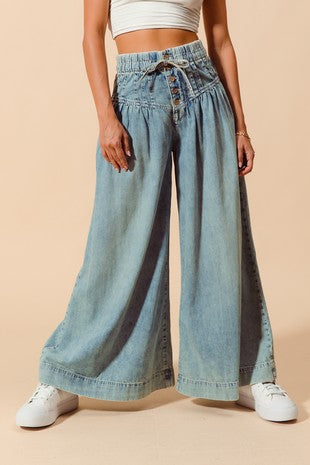 Bow Wide Leg Jeans