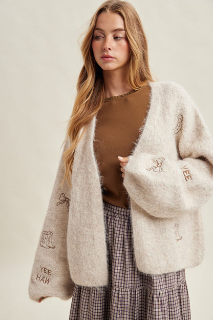 Embroidered Cardi