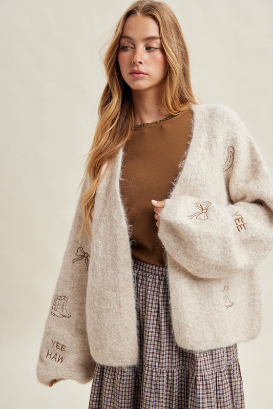Embroidered Cardi
