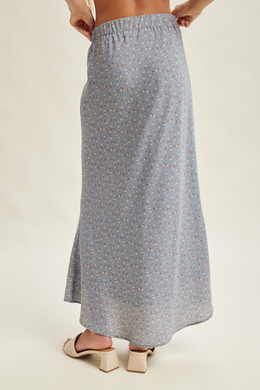 Ditsy Satin Skirt