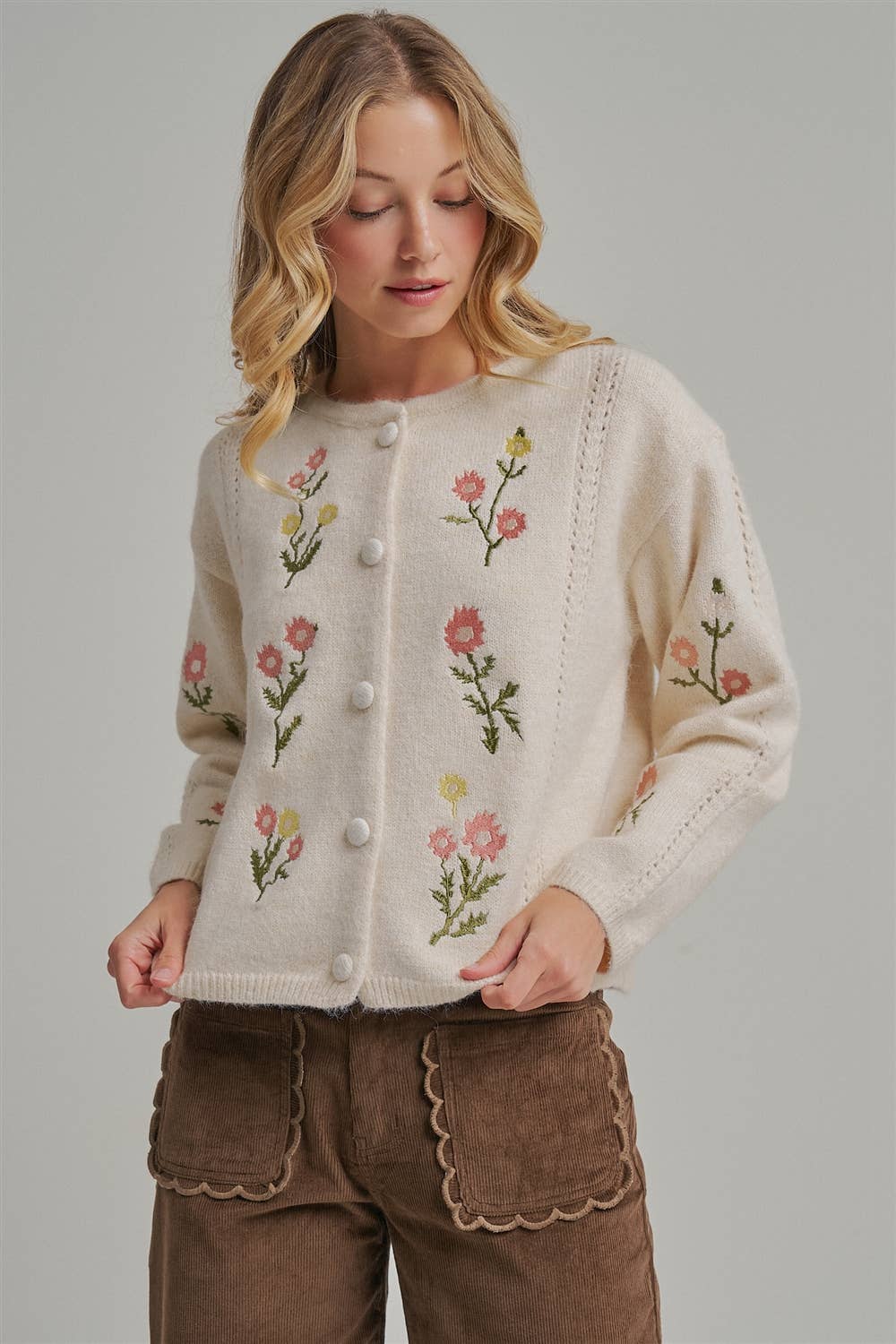 Button Embroidered SW