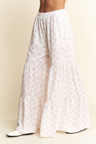 Floral Ruffle Pants