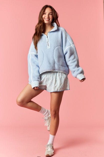 Fluffy Fleece Jacket & Shorts