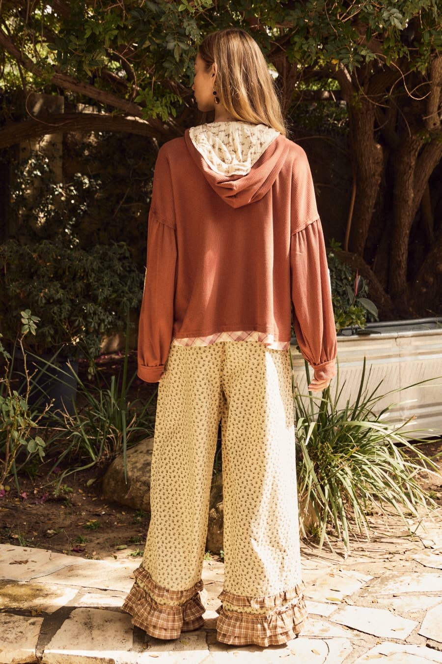 Floral Print Wide Leg Pants