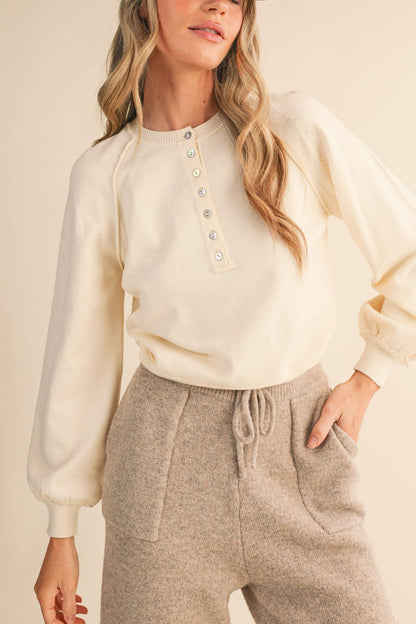 Puff Sleeve Henley