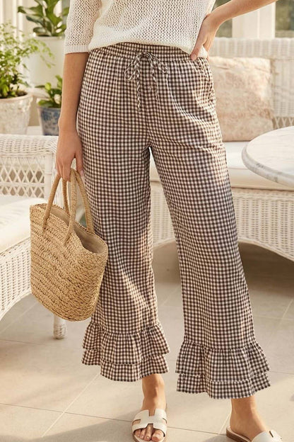 Gingham Ruffle Hem