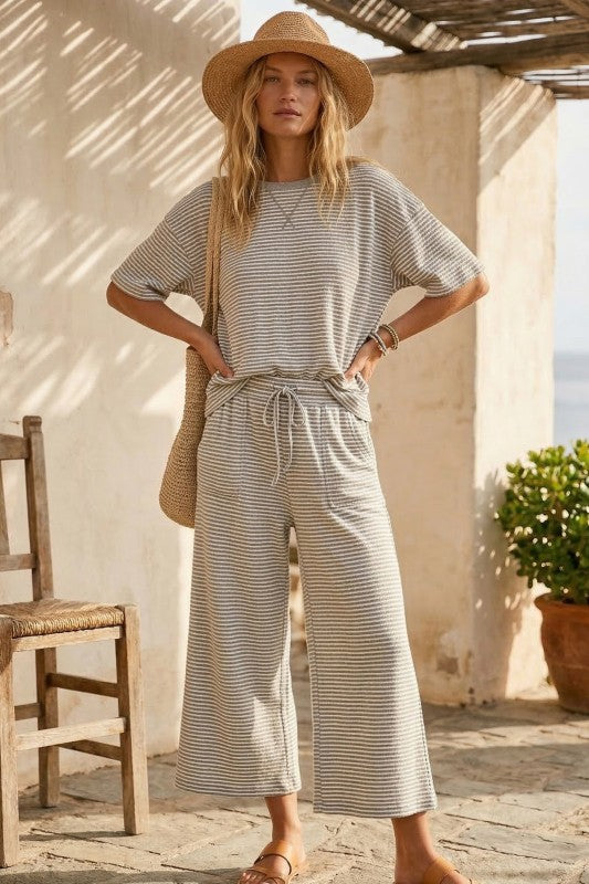 Striped Knit Set