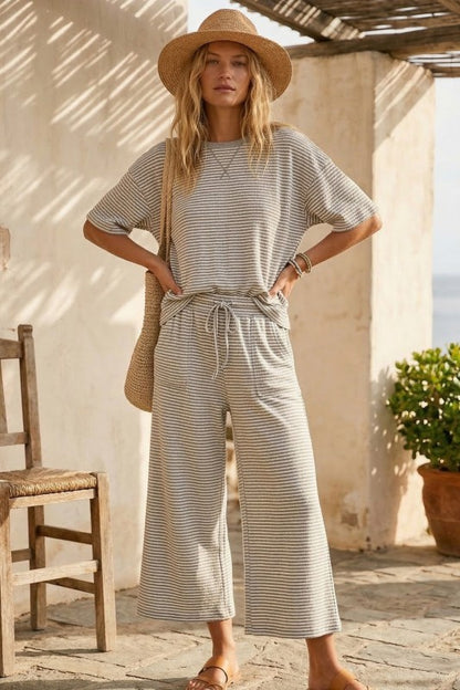 Striped Knit Set