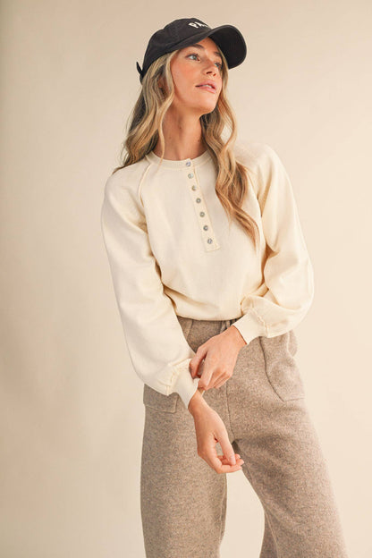 Puff Sleeve Henley