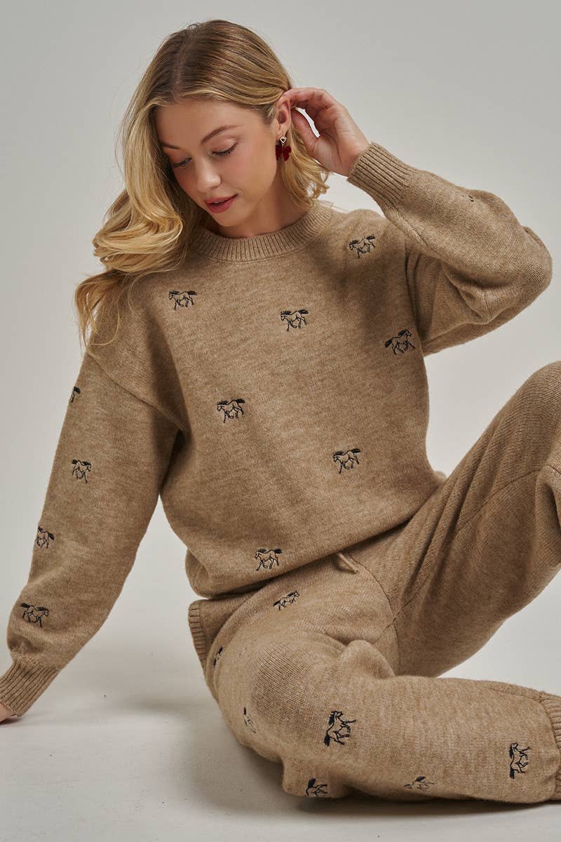 Horse Embroidered T