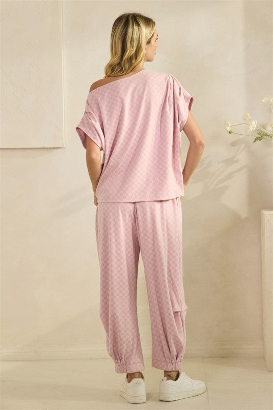 Checkered French Terry Set