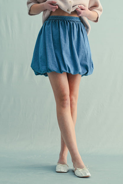 Denim Bubble Skirt