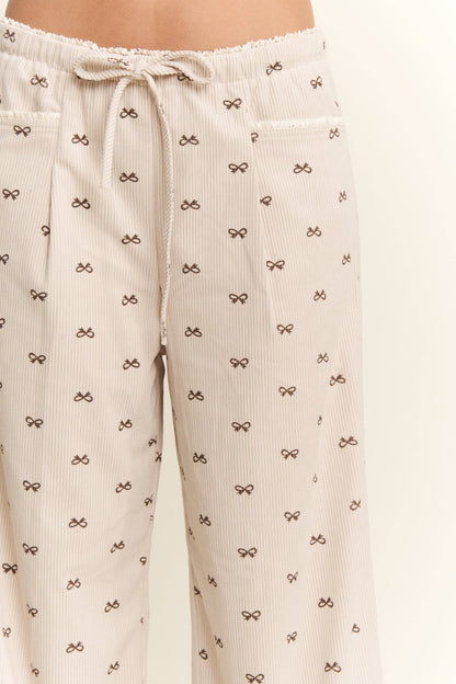 Corduroy Bow Pants
