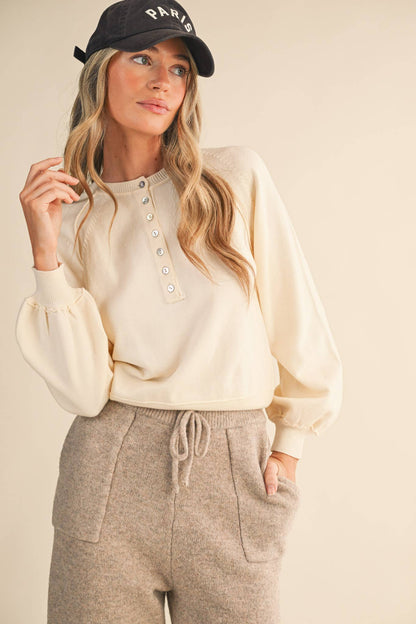 Puff Sleeve Henley