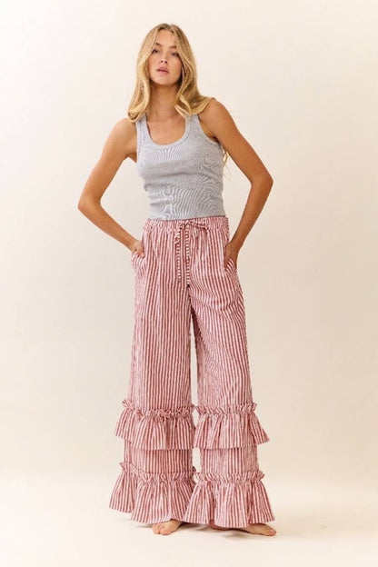 Striped Pull-on Pants