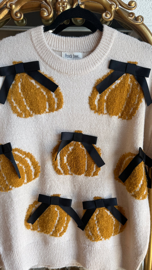 Pumpkin Bow Sweater