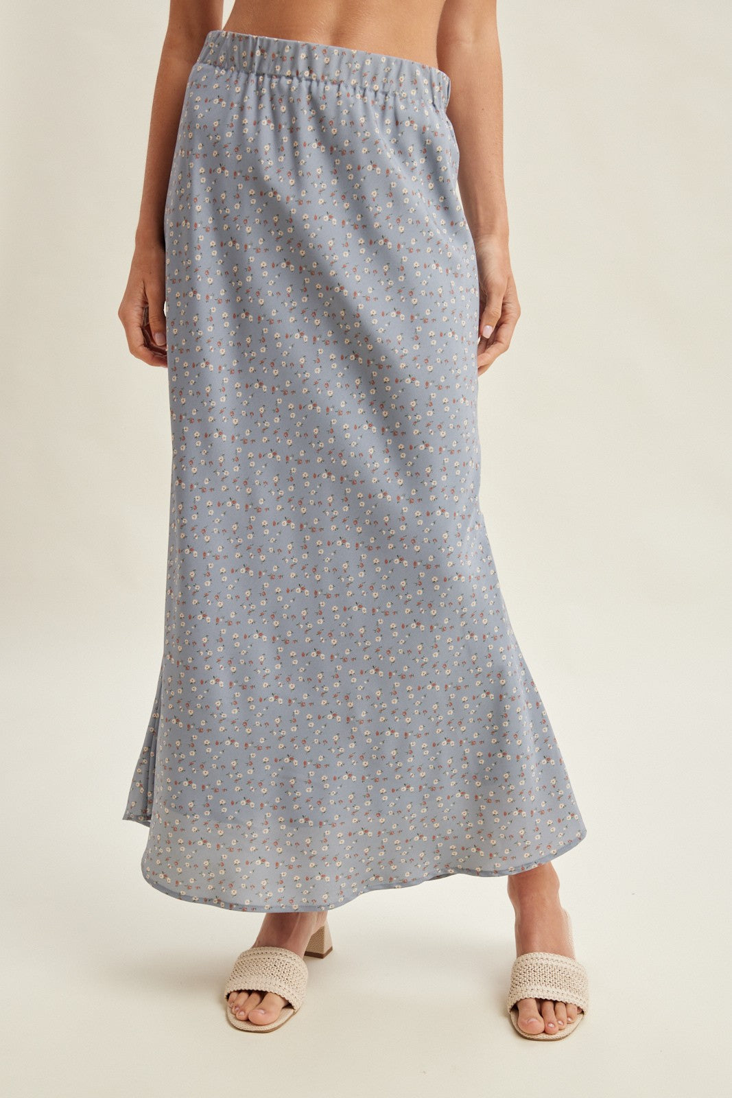 Ditsy Satin Skirt