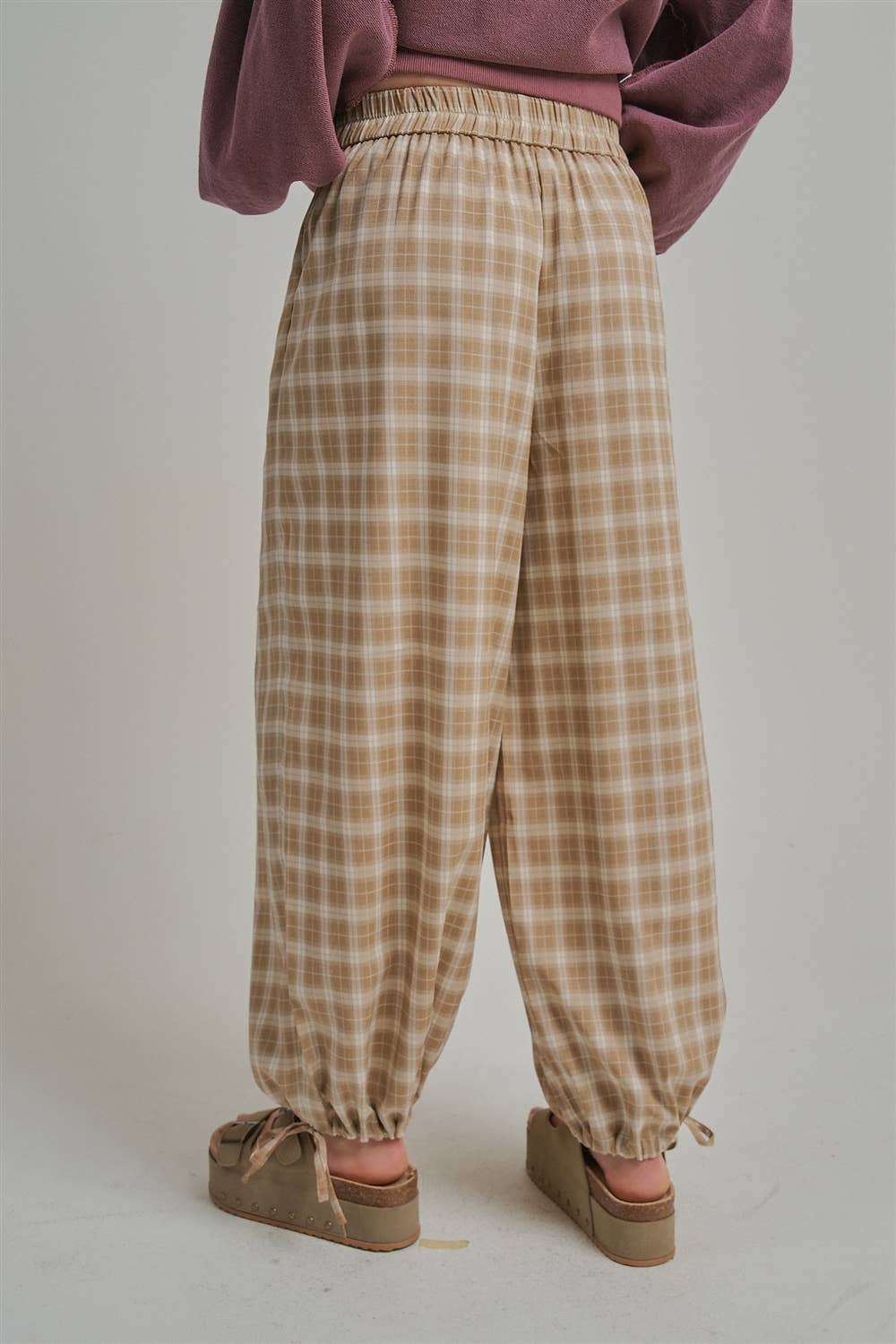 Plaid Balloon Pants