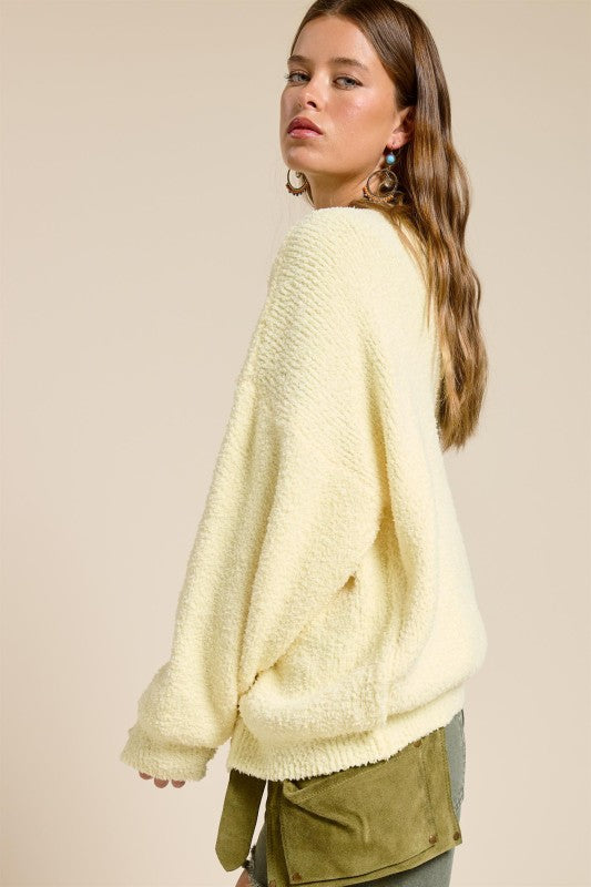 Scalloped Yellow Cardigan