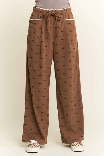 Corduroy Bow Pants